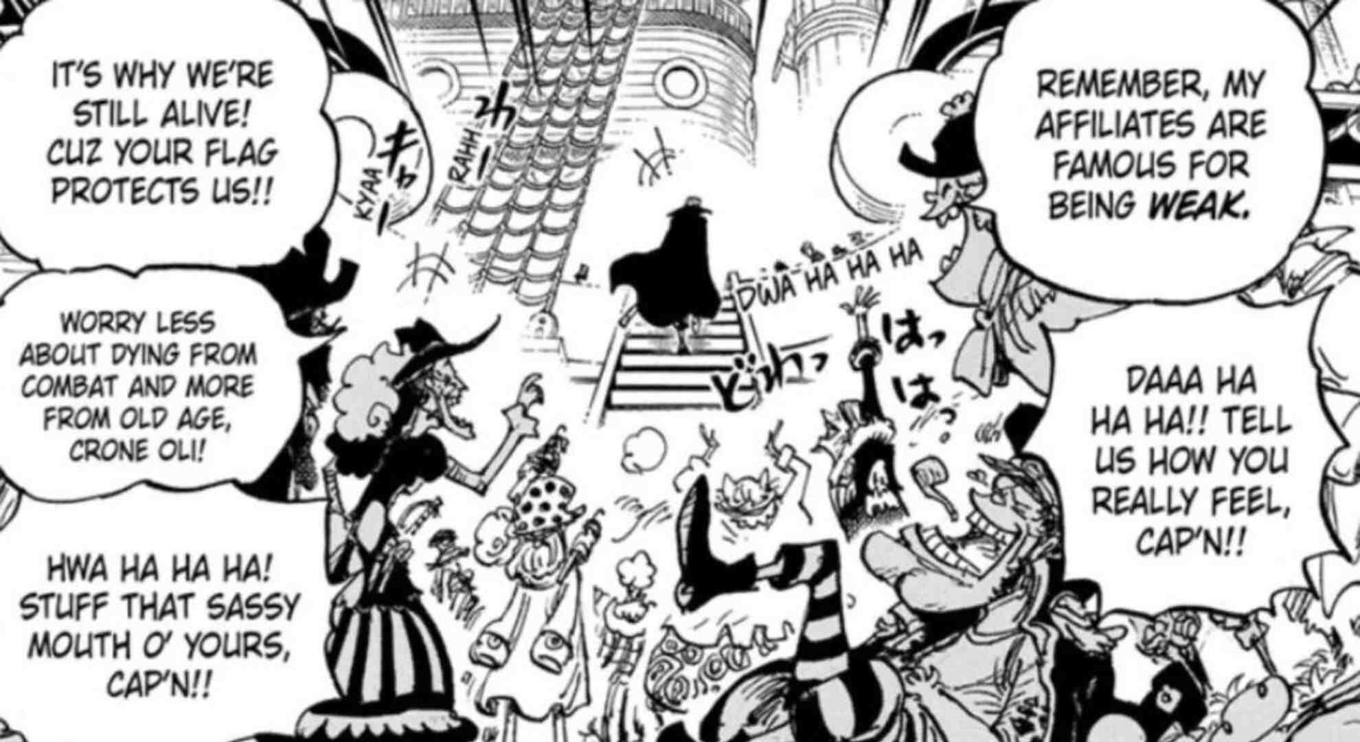 One Piece Chapter Raw Scan Twitter Leaks Four Emperor Cross Guild Marine Hunters