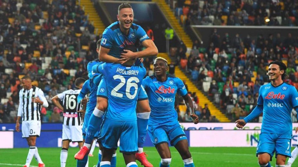 Serie A: Napoli thrash Udinese 4-0 to move to the top of the table