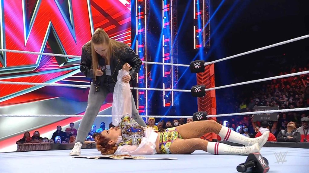 Ronda Rousey takes shot at Becky Lynch on RAW