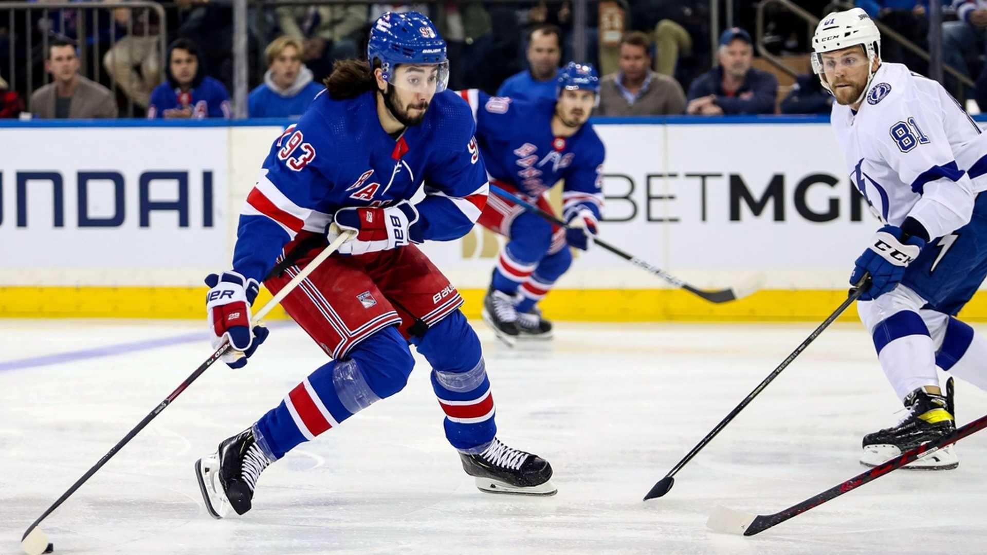 New York Rangers vs Tampa Bay Lightning Fans hail Mika Zibanejad as his two goals help Rangers