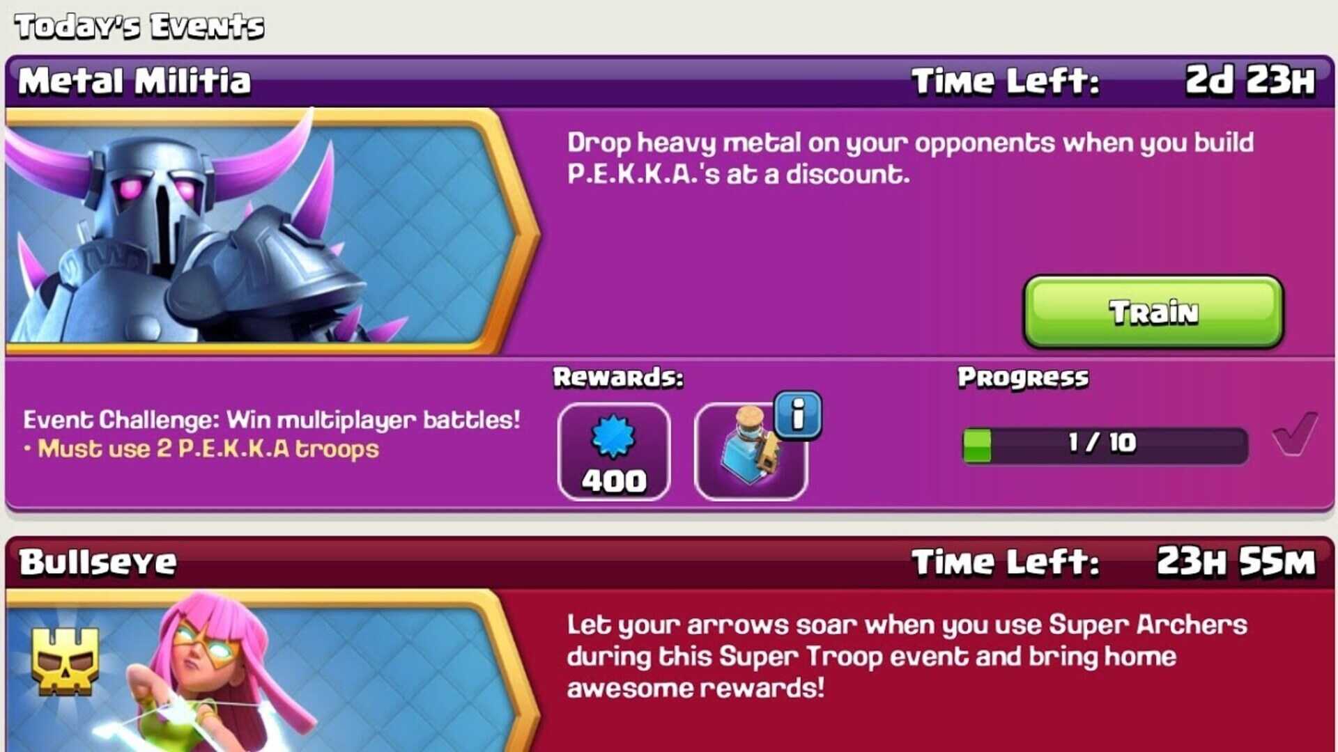 Metal Militia challenge in Clash of Clans Information, rewards, and