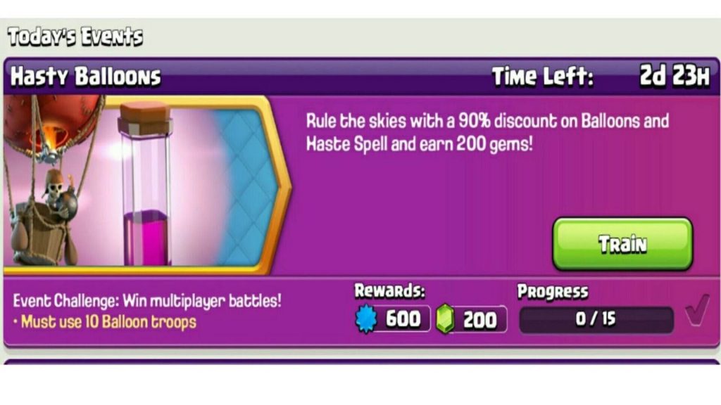 Hasty Balloons challenge in Clash of Clans Information, rewards, and more Sportslumo