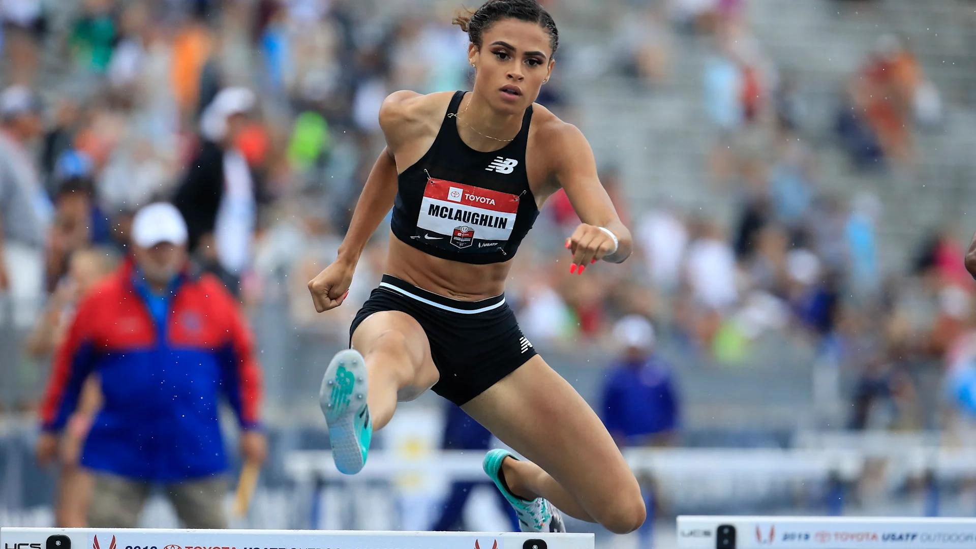 Sydney McLaughlin in action (McLaughlin in a file photo; Credits - Twitter)