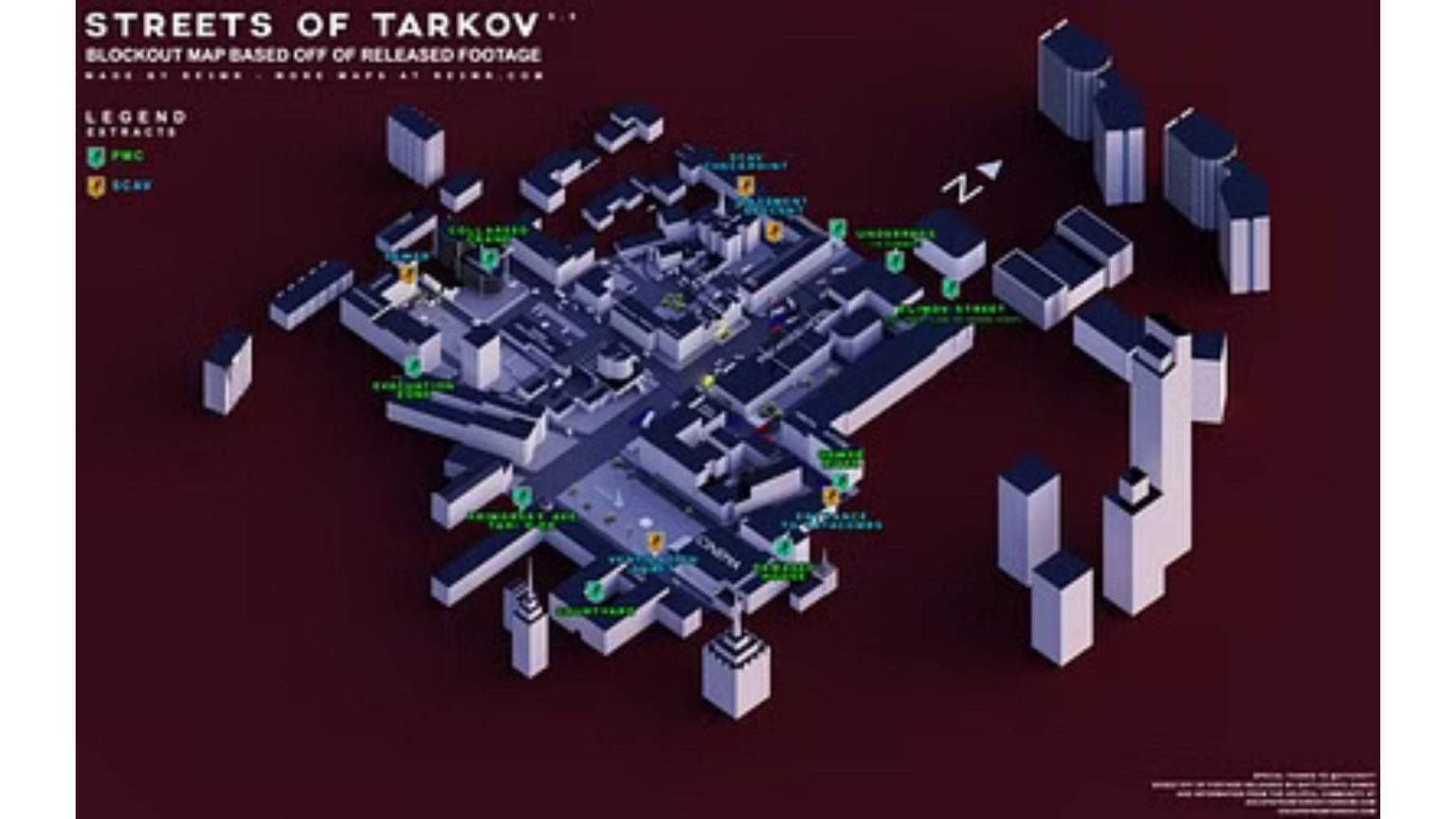 Escape from Tarkov All Tarkov Street Extracts Sportslumo