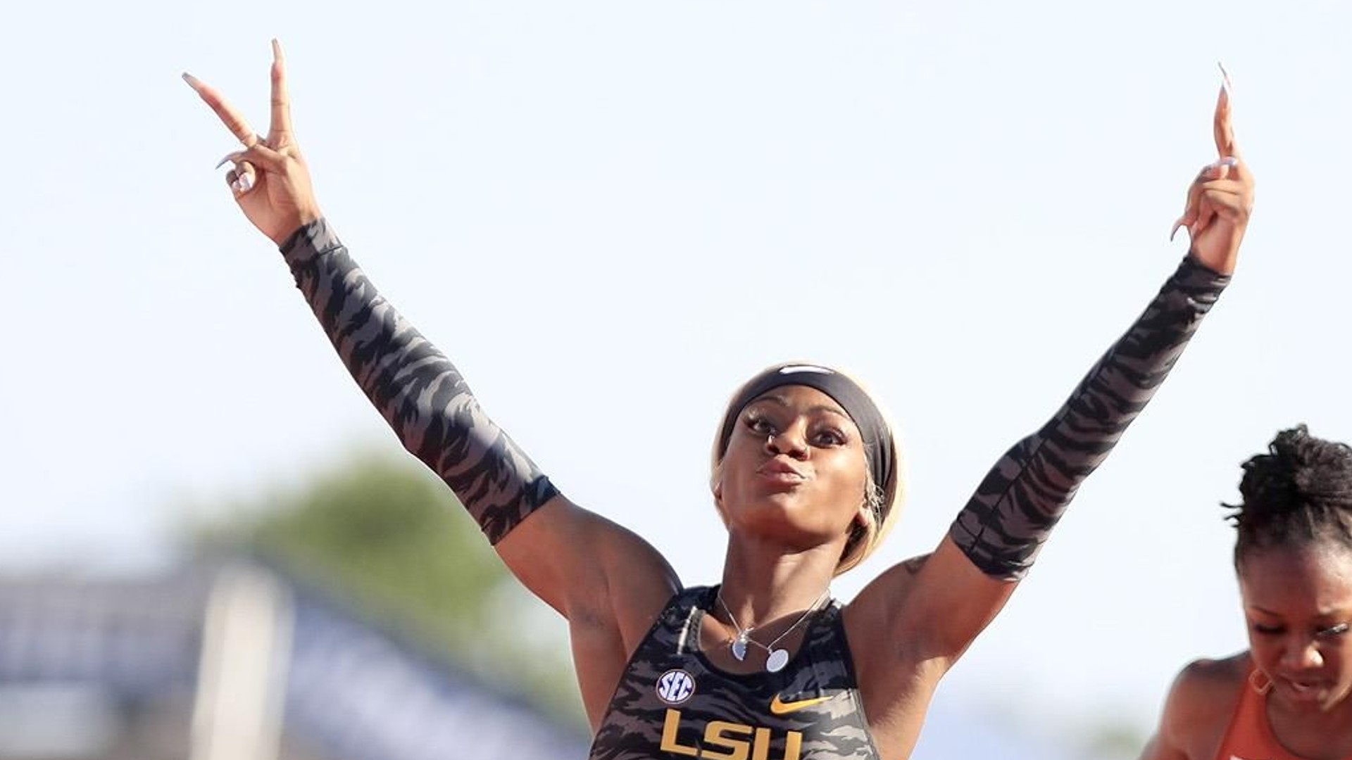 Sha'Carri Richardson after winning the 100m at the NCAA Championships 2021 (Image Credits - World Athletics)