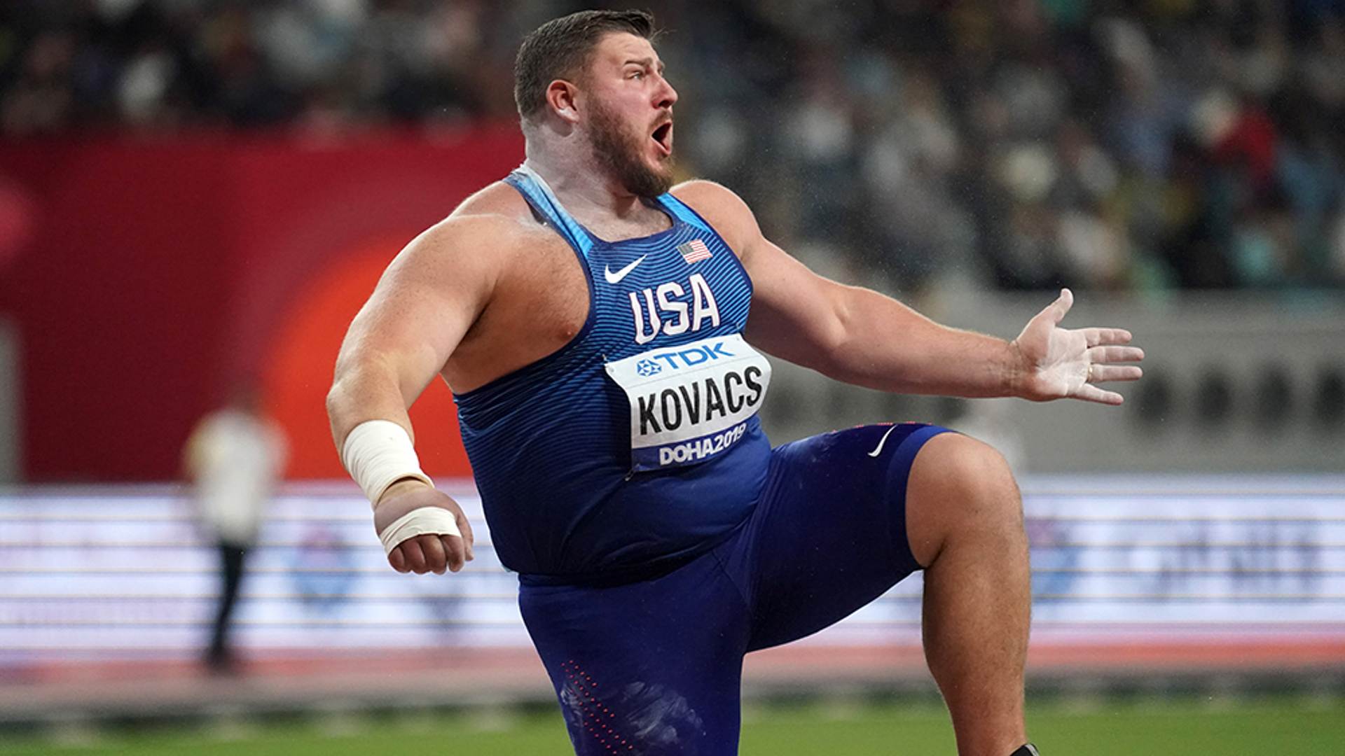 Joe Kovacs after his throw at the World Championships 2019 Doha (Kovacs in a file photo; Credits - Twitter)
