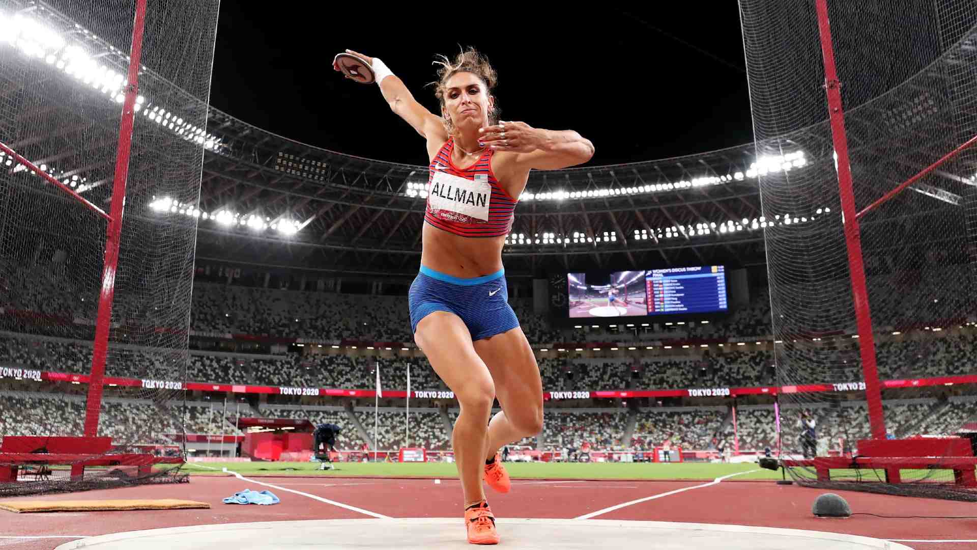 Valarie Allman in action during Tokyo 2020 (Image Credits - Olympics.com)