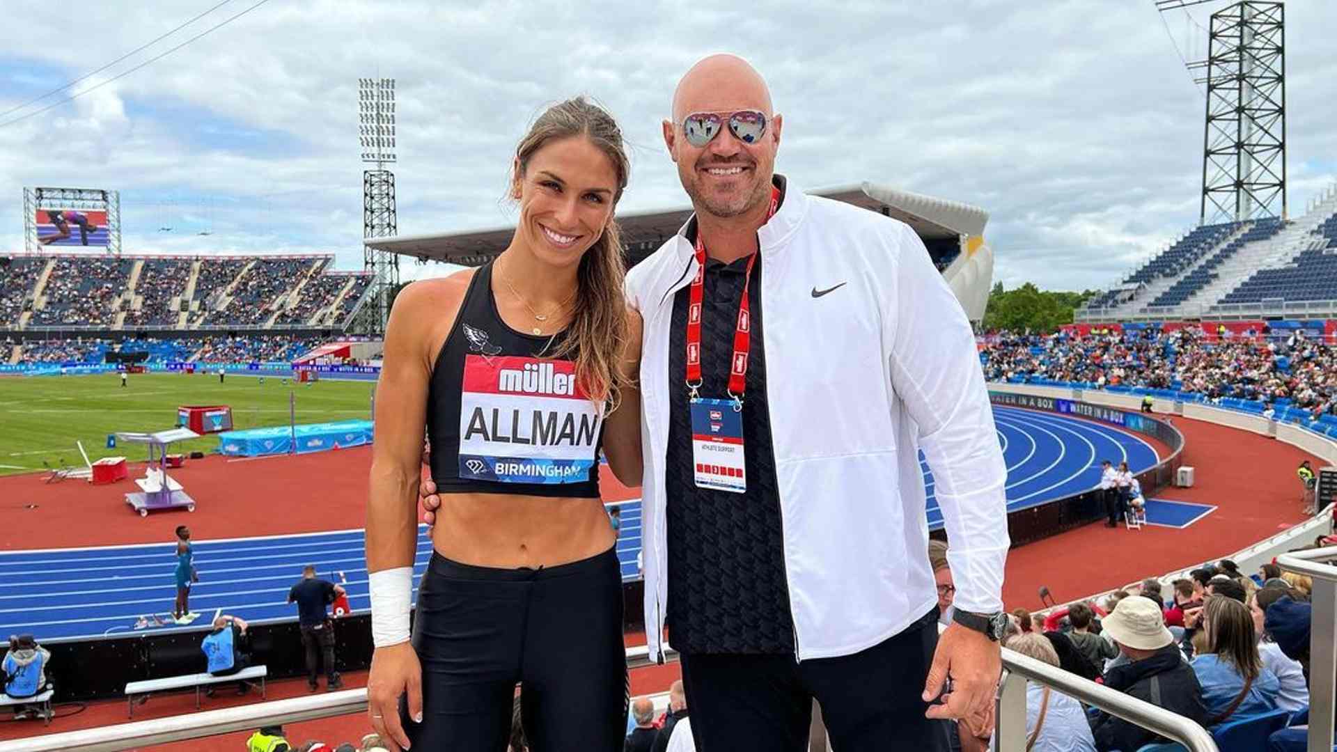 Valarie Allman with her coach Zebulon Sion (Image Credits - Instagram/ @vallman123)