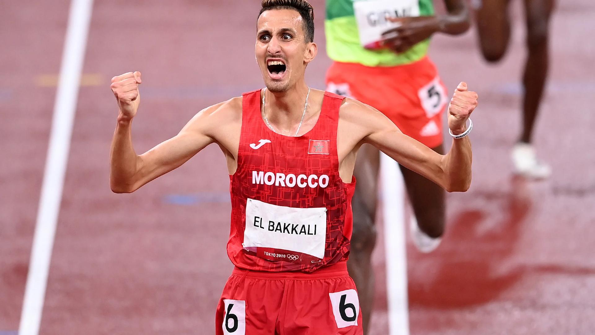 Soufiane El Bakkali after becoming the Olympic champion at Tokyo 2020 (Image Credits - Olympics.com)