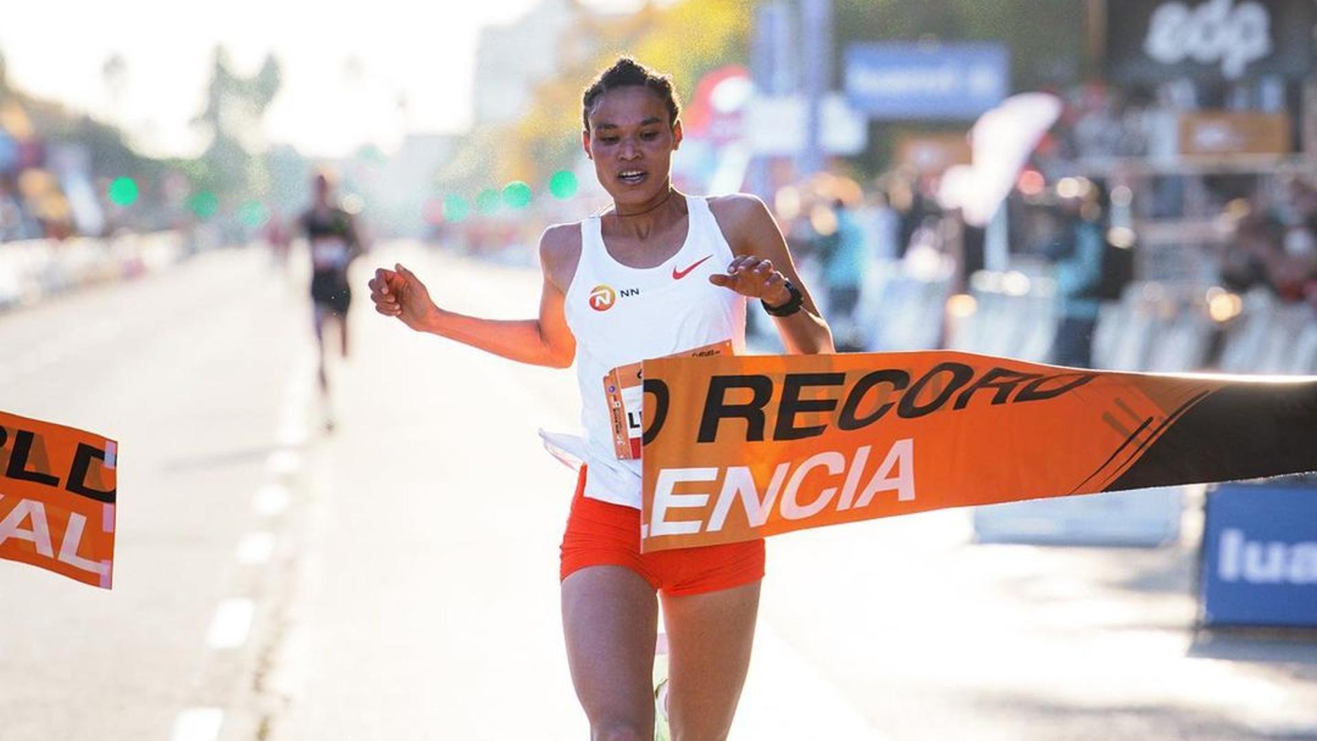 Letesenbet Gidey won the Valencia Half Marathon 2021 after setting a world record (Image Credits - Instagram/ @gideyletesenbet)
