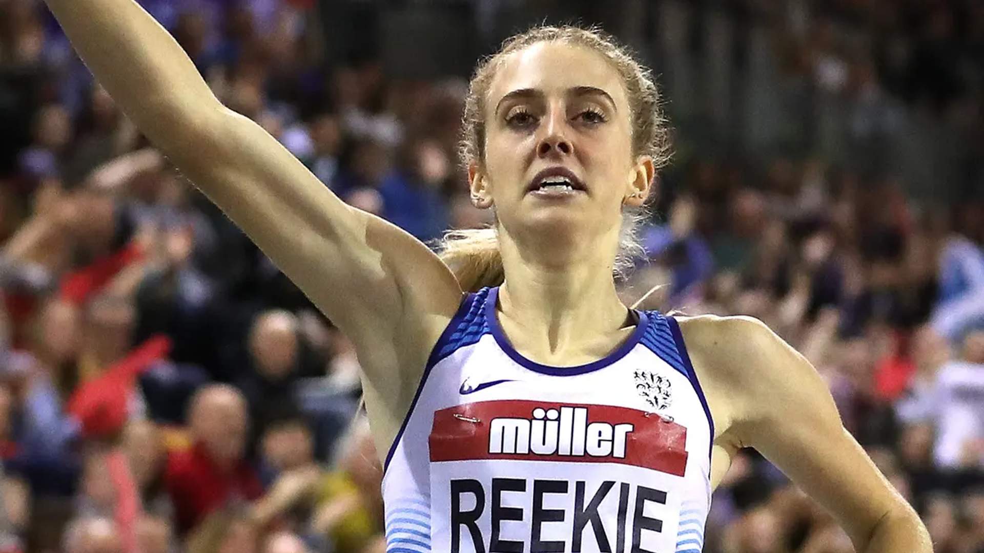 Jemma Reekie after winning at the World Athletics Indoor Tour in Glasgow (Image Credits - Scottish Athletics)