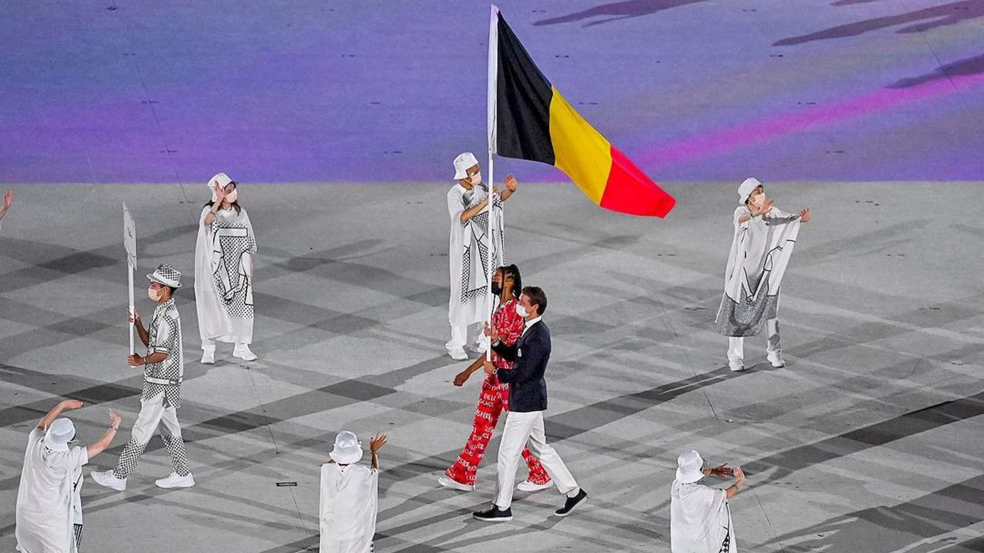 Nafissatou Thiam was the flag bearer of Belgium at the Tokyo Olympics 2020 opening ceremony (Image Credits - Instagram/@thiam_nafi)