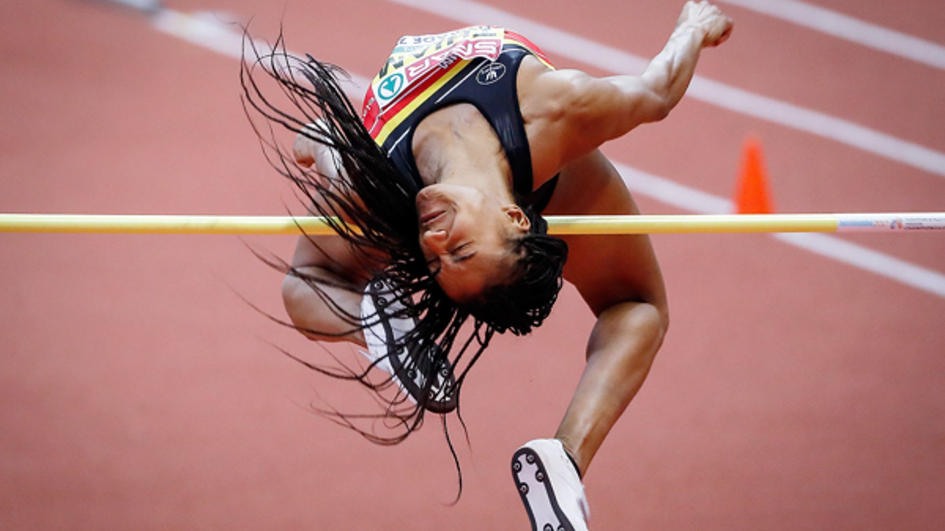 Nafissatou Thiam in action during a high jump event (Image Credits - World Athletics)