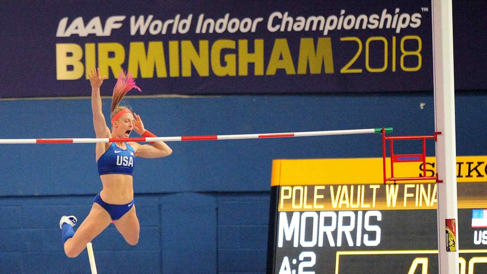 Sandi Morris in World Indoor Championships in Birmingham 2018 (Image Credits - Olympics.com)