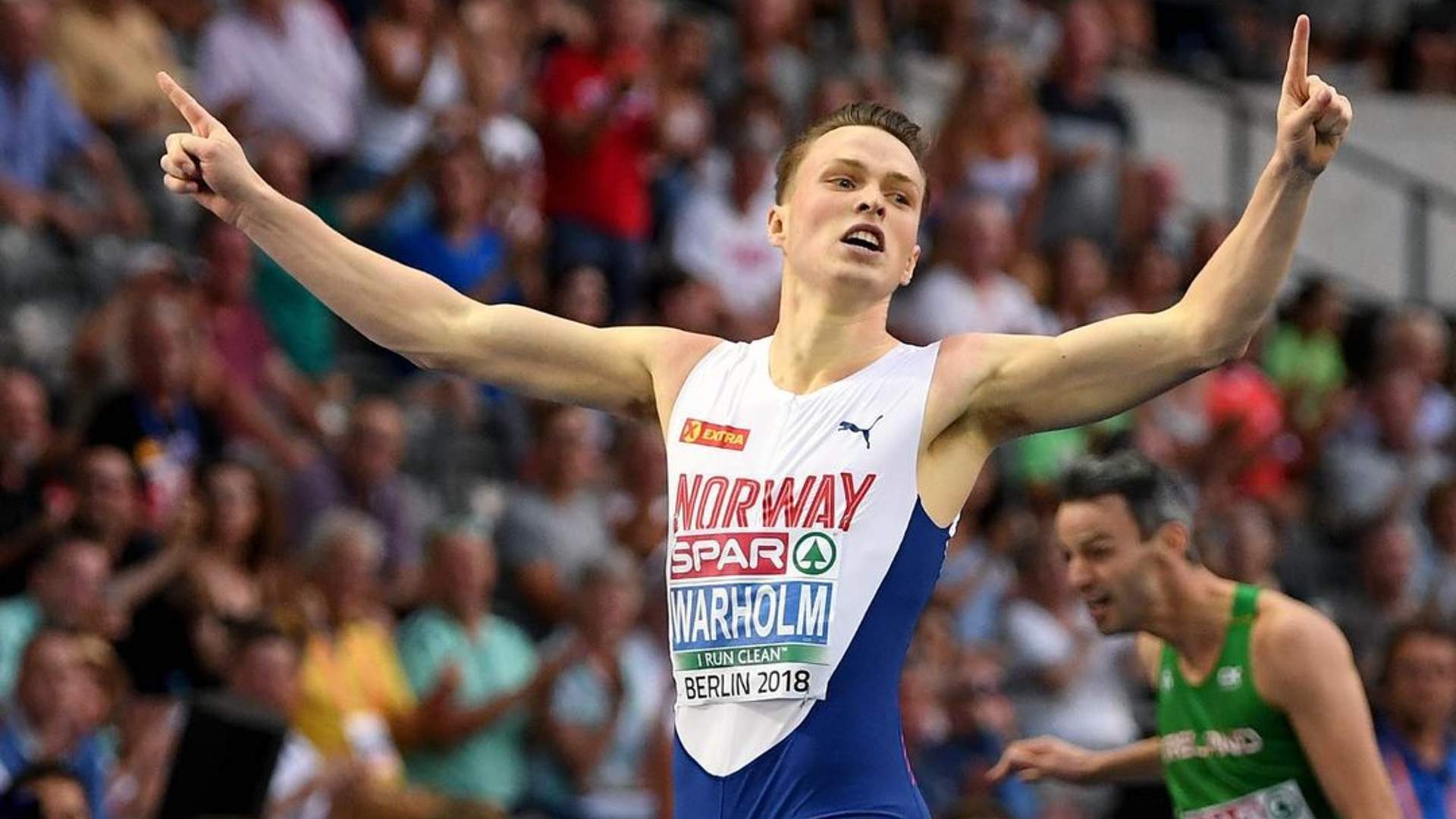 Karsten Warholm after winning the European Athletics Championships 2018 in Berlin (Image Credits - Instagram/@kwarholm)
