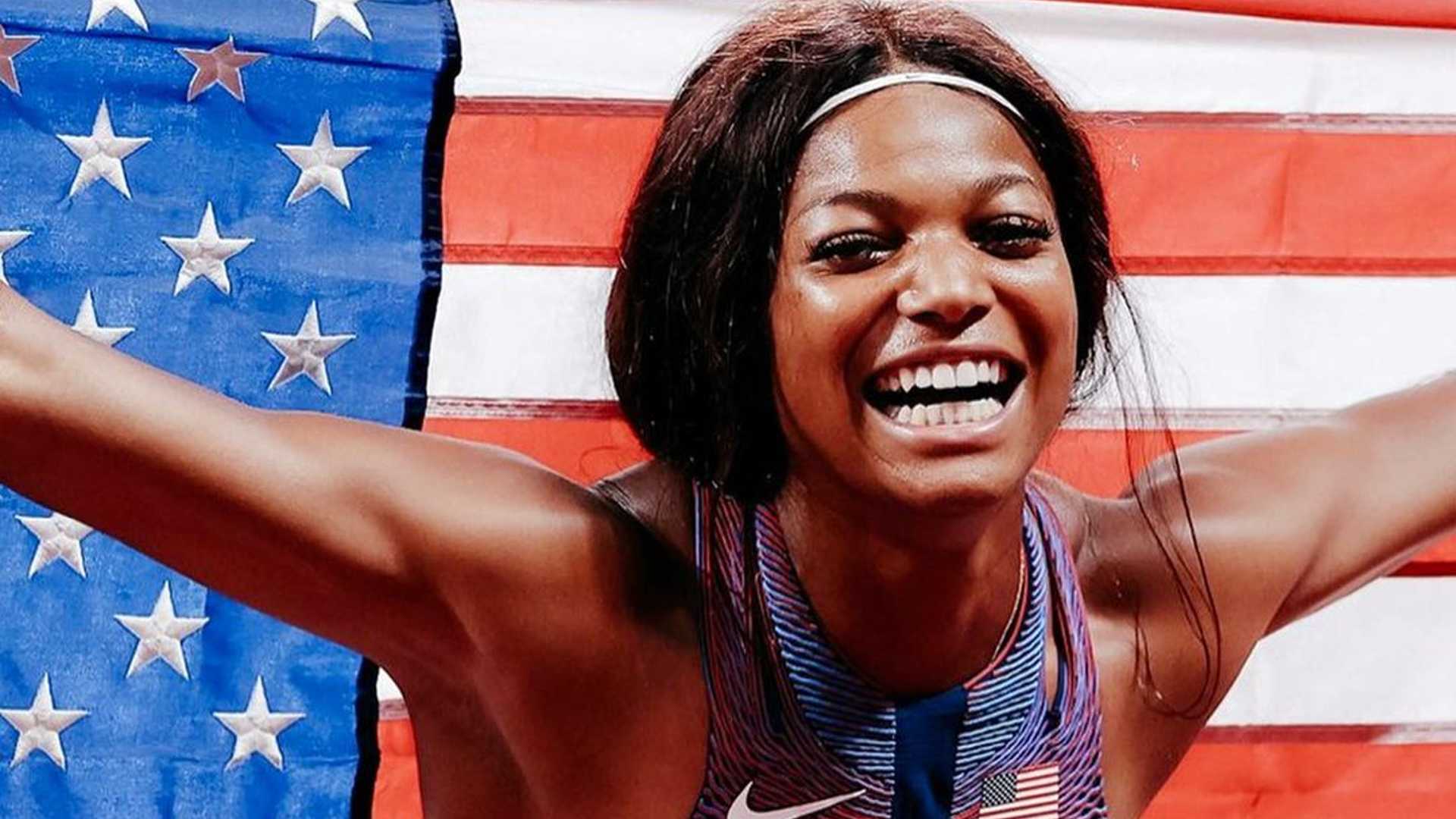 Gabrielle after winning the bronze medal for the USA at Tokyo Olympics 2020 (Image Credits - Instagram/ @gabbythomas)