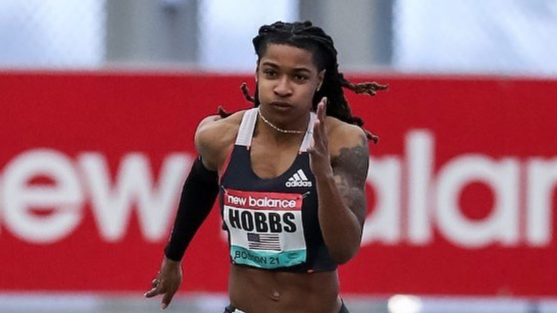 Aleia Hobbs in action at the New Balance Indoor Grand Prix 2021 (Image Credits - Instagram/ @aleiabitofthis)