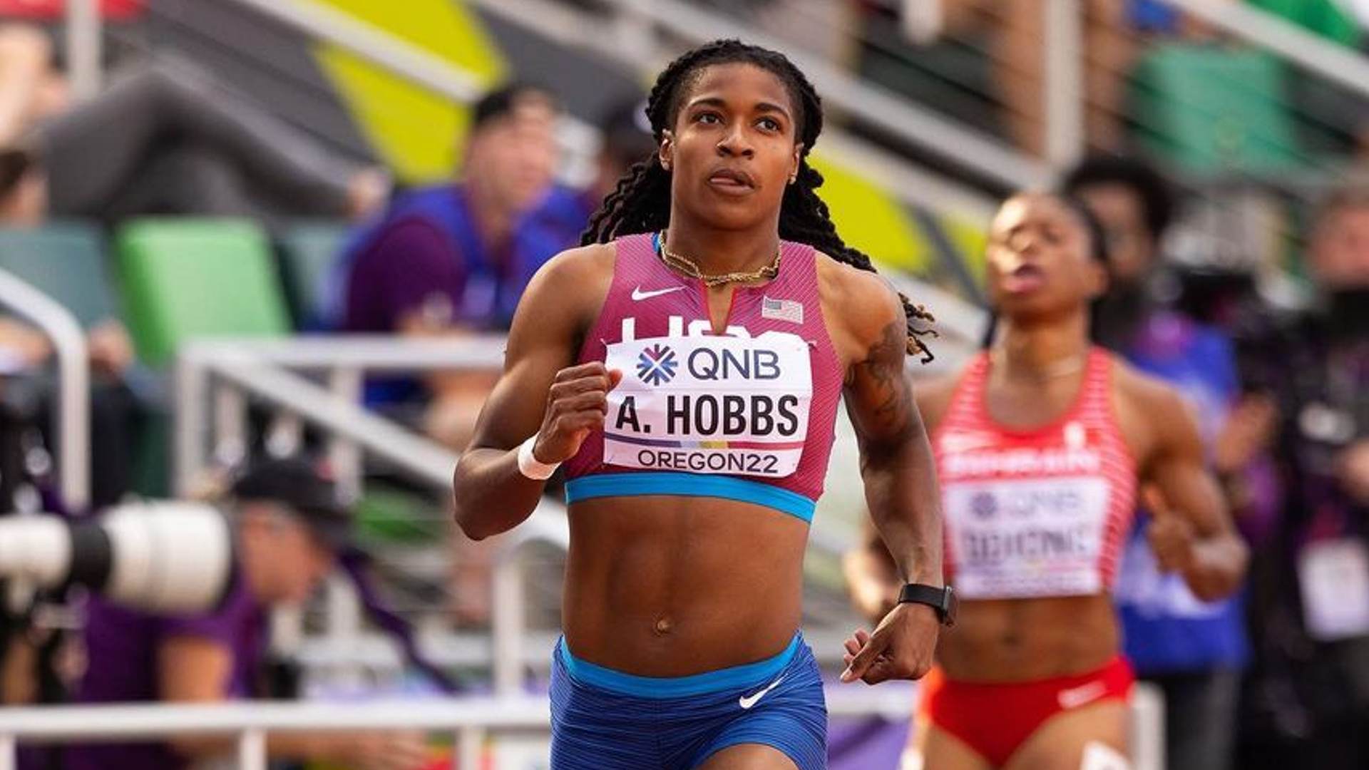 Aleia Hobbs in action at the World Championships 2022 (Image Credits - Instagram/ @aleiabitofthis)