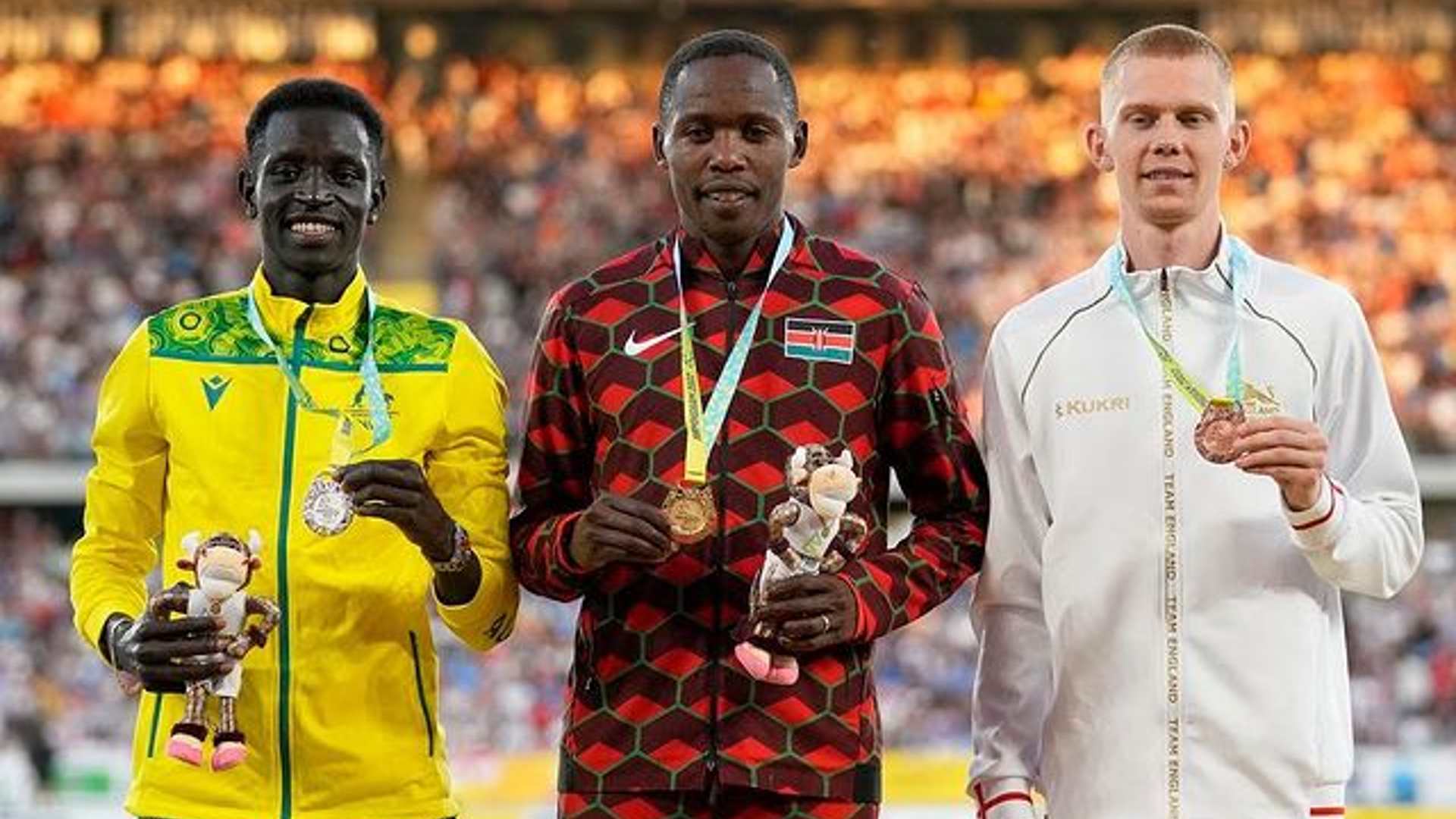 Peter Bol and the other medalists sharing the podium at the Commonwealth Games 2022 (Image - Instagram/ @pbol800)