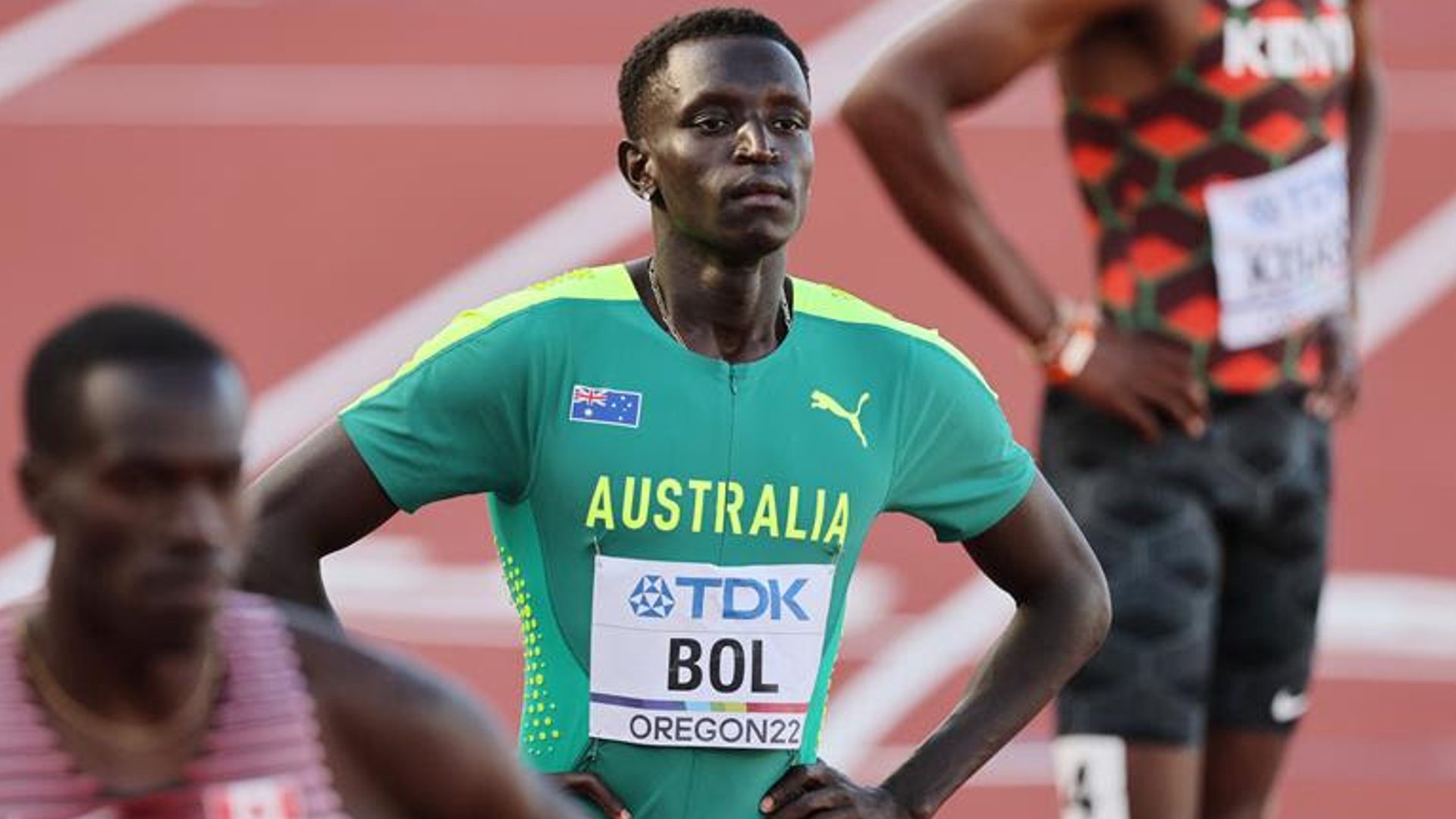Peter Bol before his race at the World Championships 2022 ( Peter in a file photo)