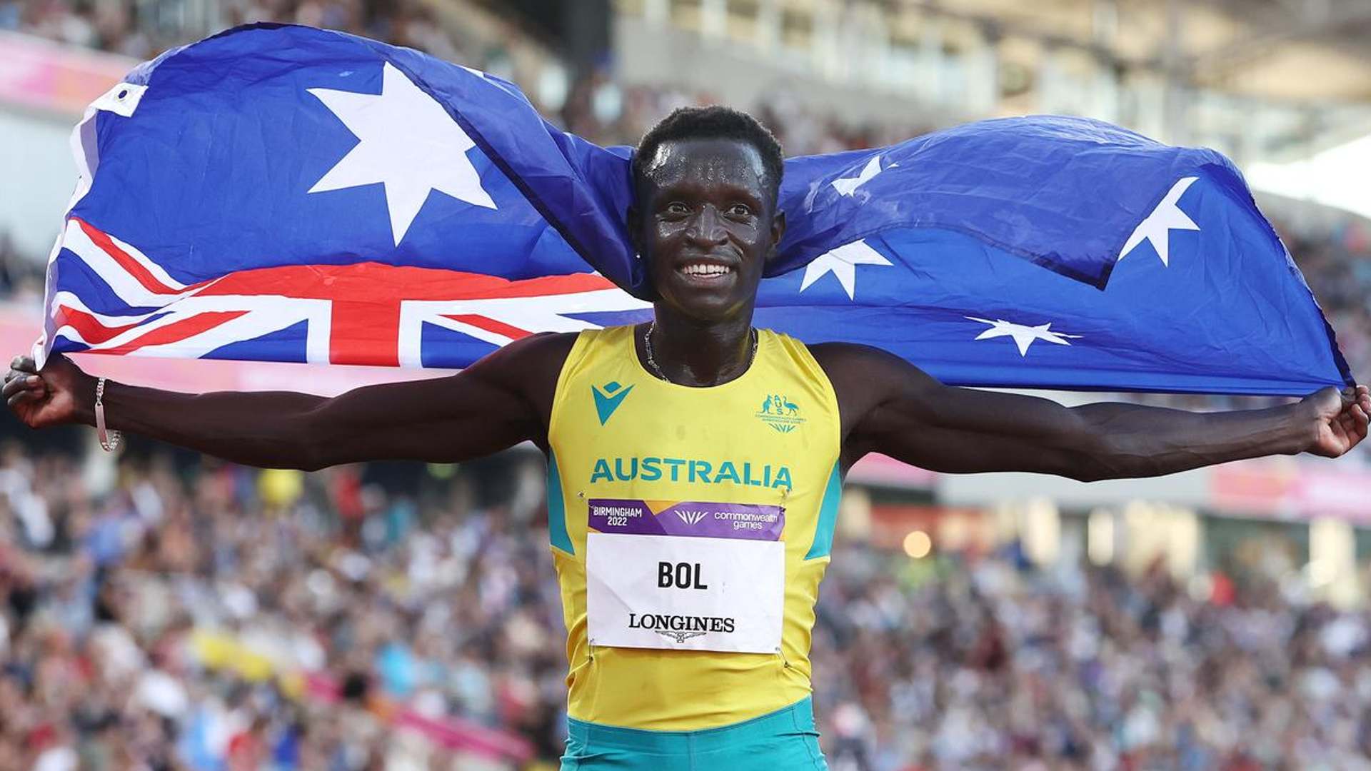 Peter Bol after winning the silver medal for Australia in Commonwealth Games 2022 (Image - World Athletics)