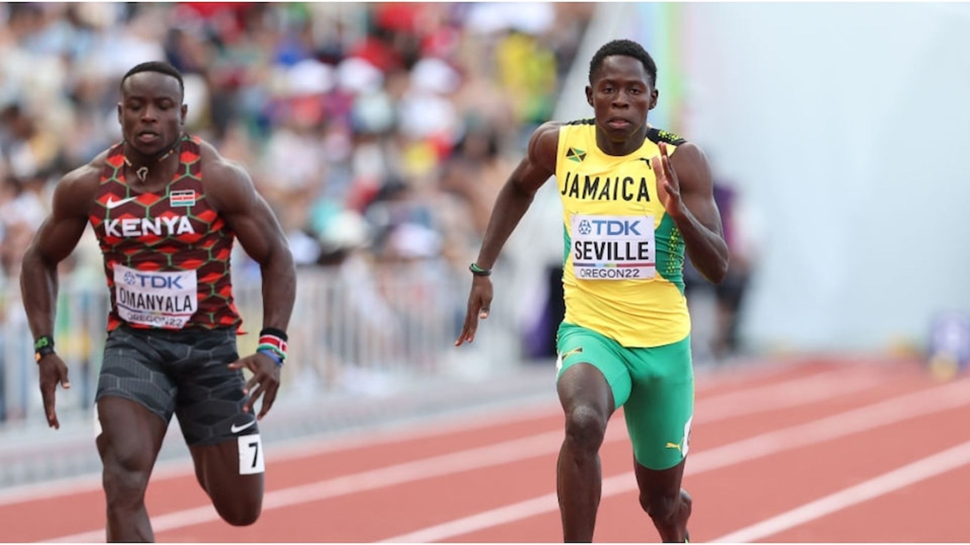 Ferdinand Omanyala in action at the World Championships 2022 in Oregon (Omanyala in a file photo)