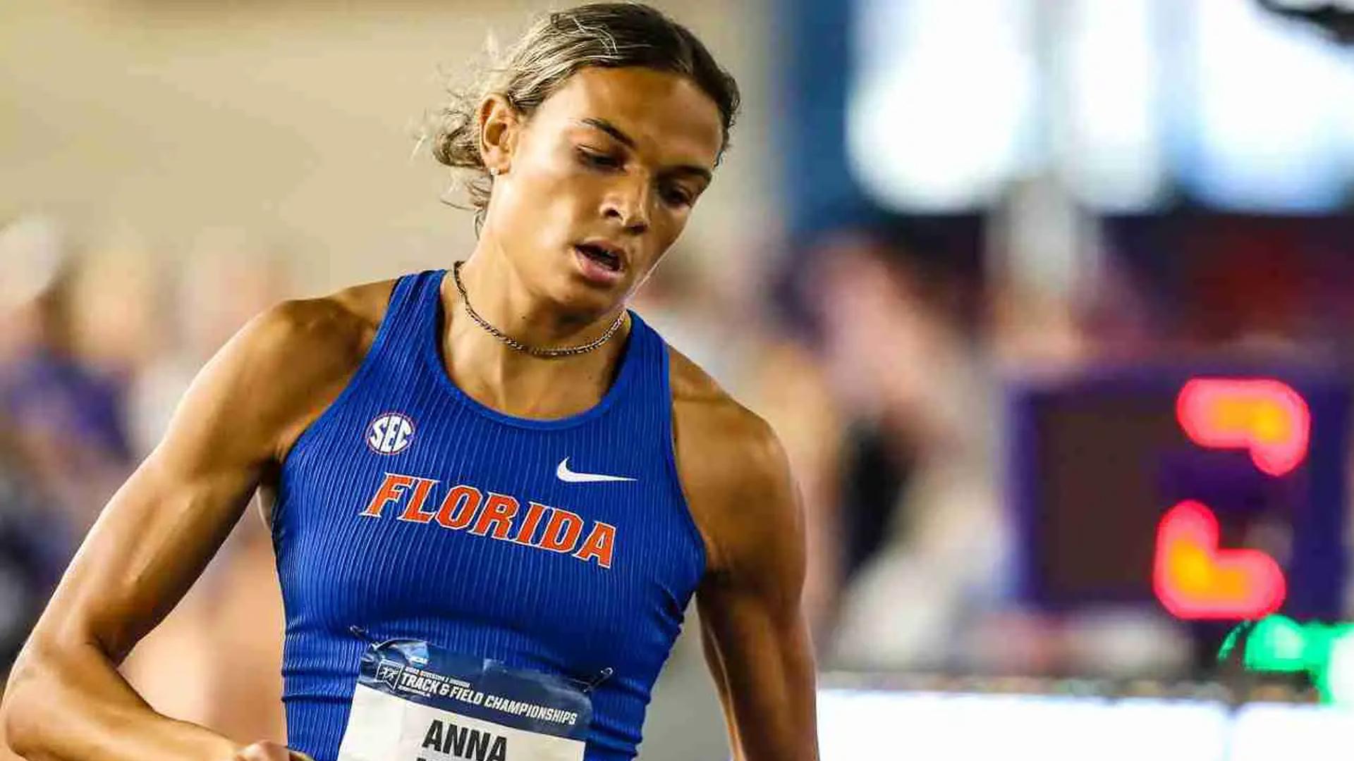 Anna Hall at the USATF championships (Hall in a file photo)