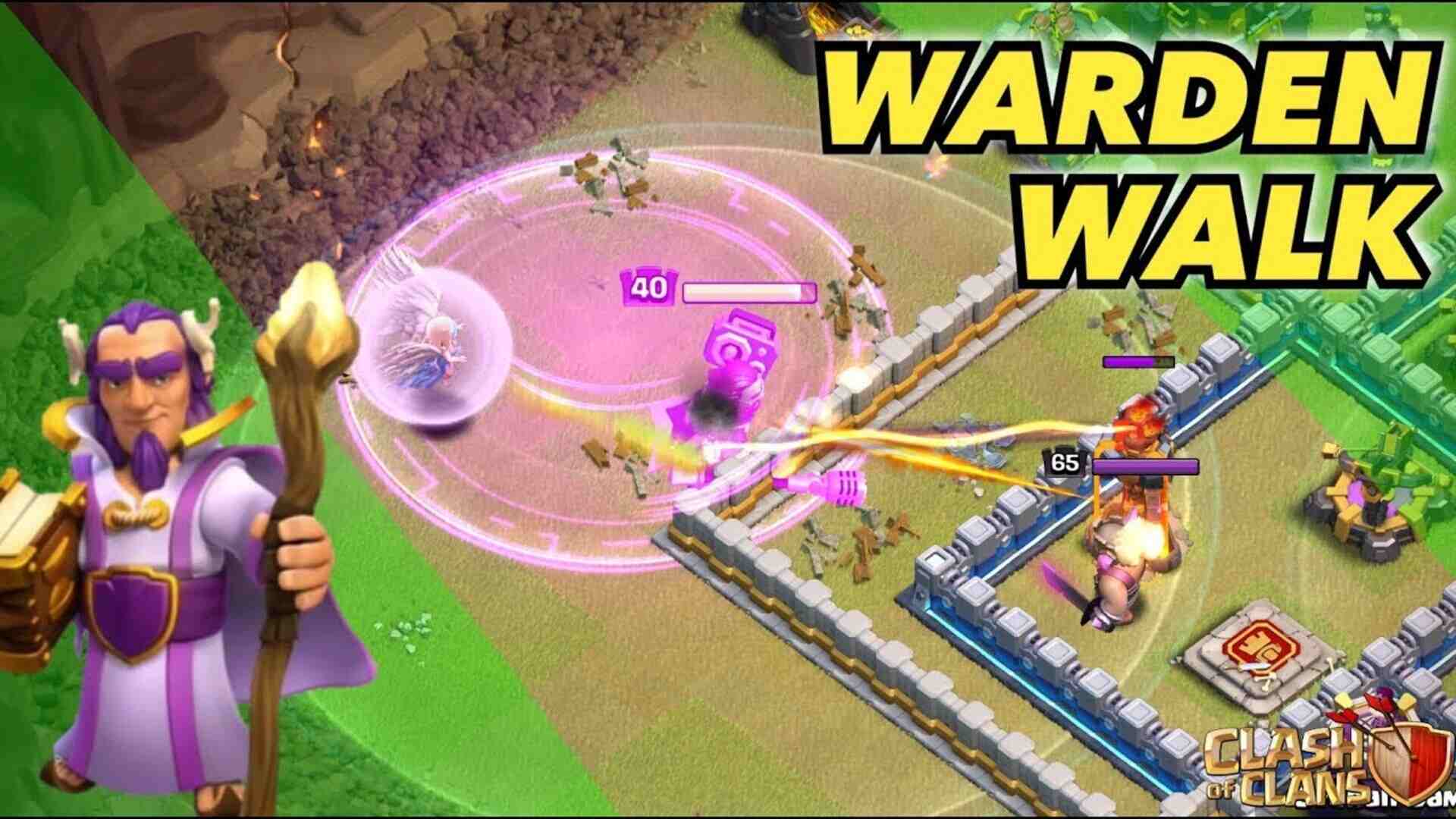 clash of clans warden walk