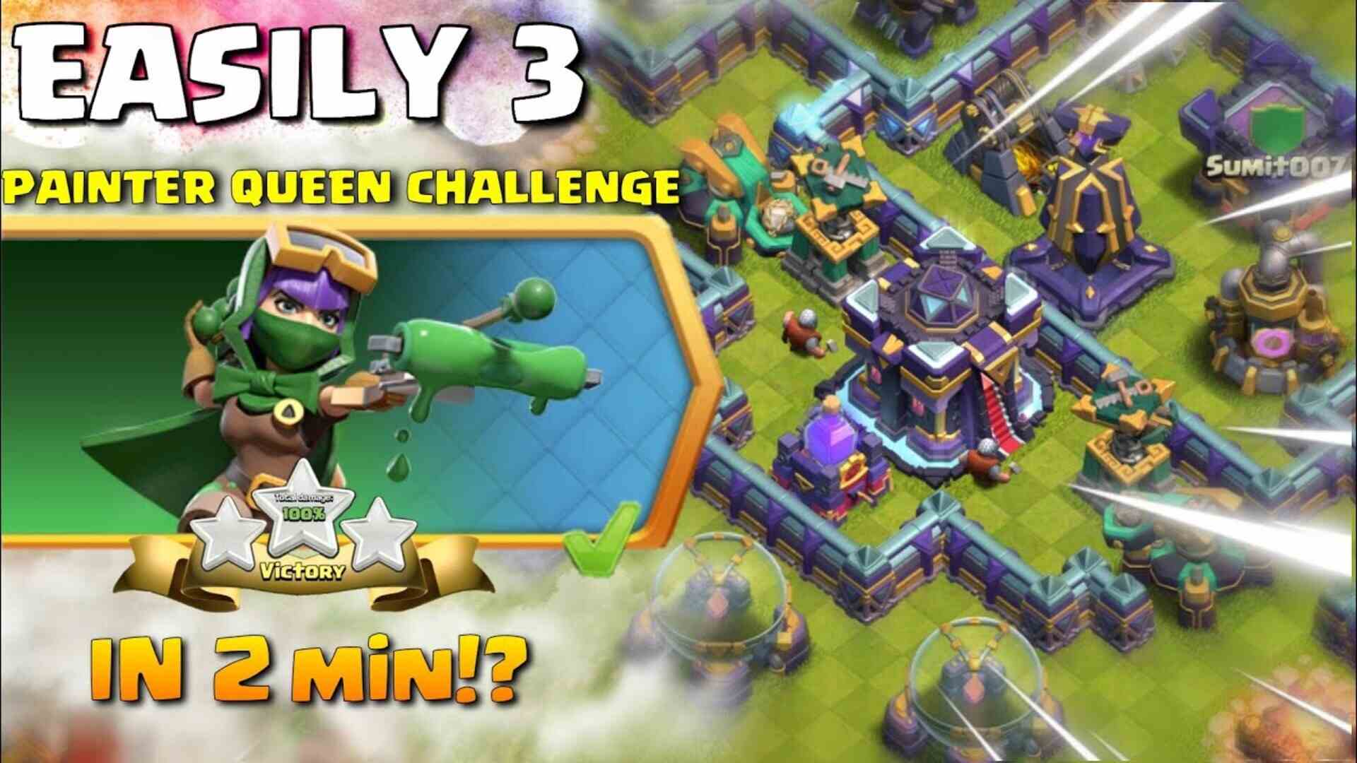 Easily 3 Star the Painter King Challenge (Clash of Clans) 