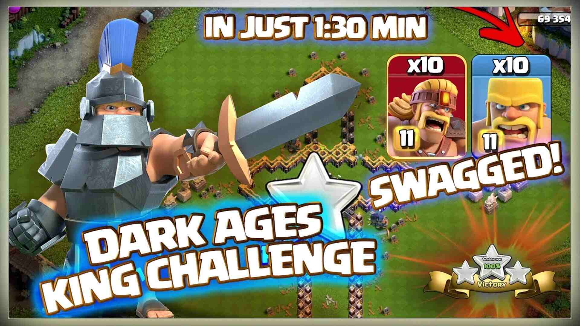 How to 3 Star in Dark Ages King Challenge In Clash of Clans