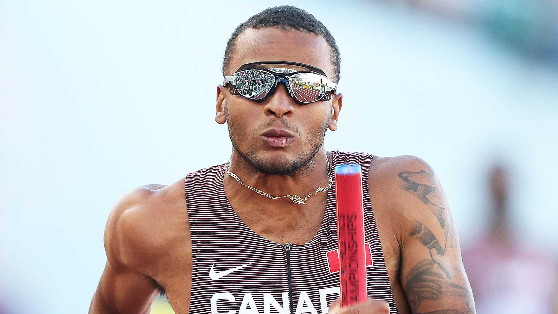 Andre De Grasse in action at the World Championships Oregon 2022 (Credits-Twitter/ @De6rasse)