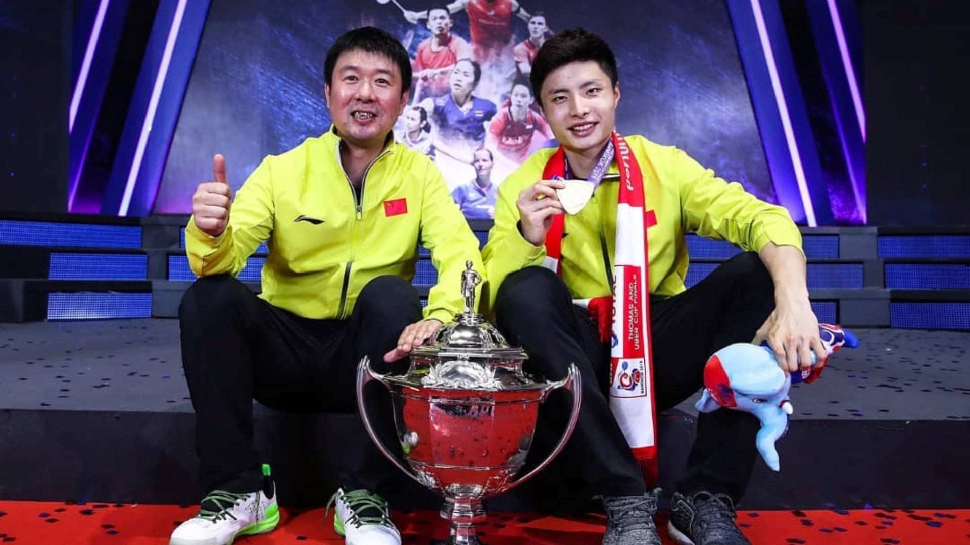 Shi Yuqi with his Thomas Cup 2018 gold medal (Image Credits - Instagram/ @shiyuqi__)