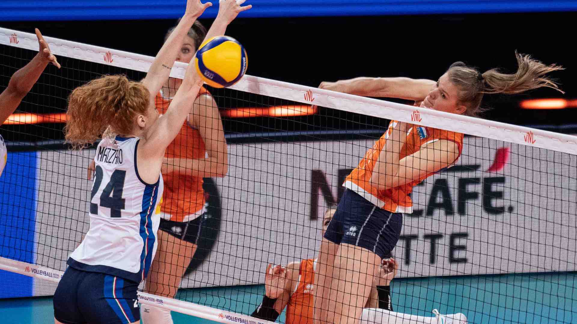 Netherlands Volleyball Players In Action 1 