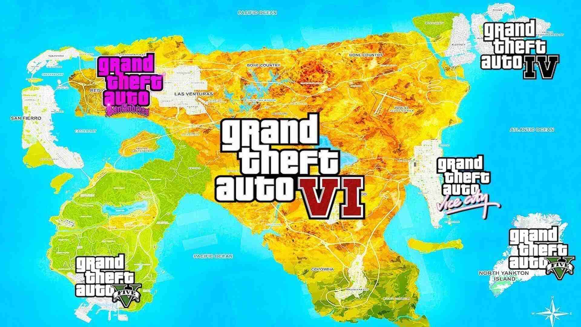 Сколько есть гта. GTA 6 карта. ГТА 6 карта мира. Grand Theft auto 6 карта. GTA 6 Map leak.