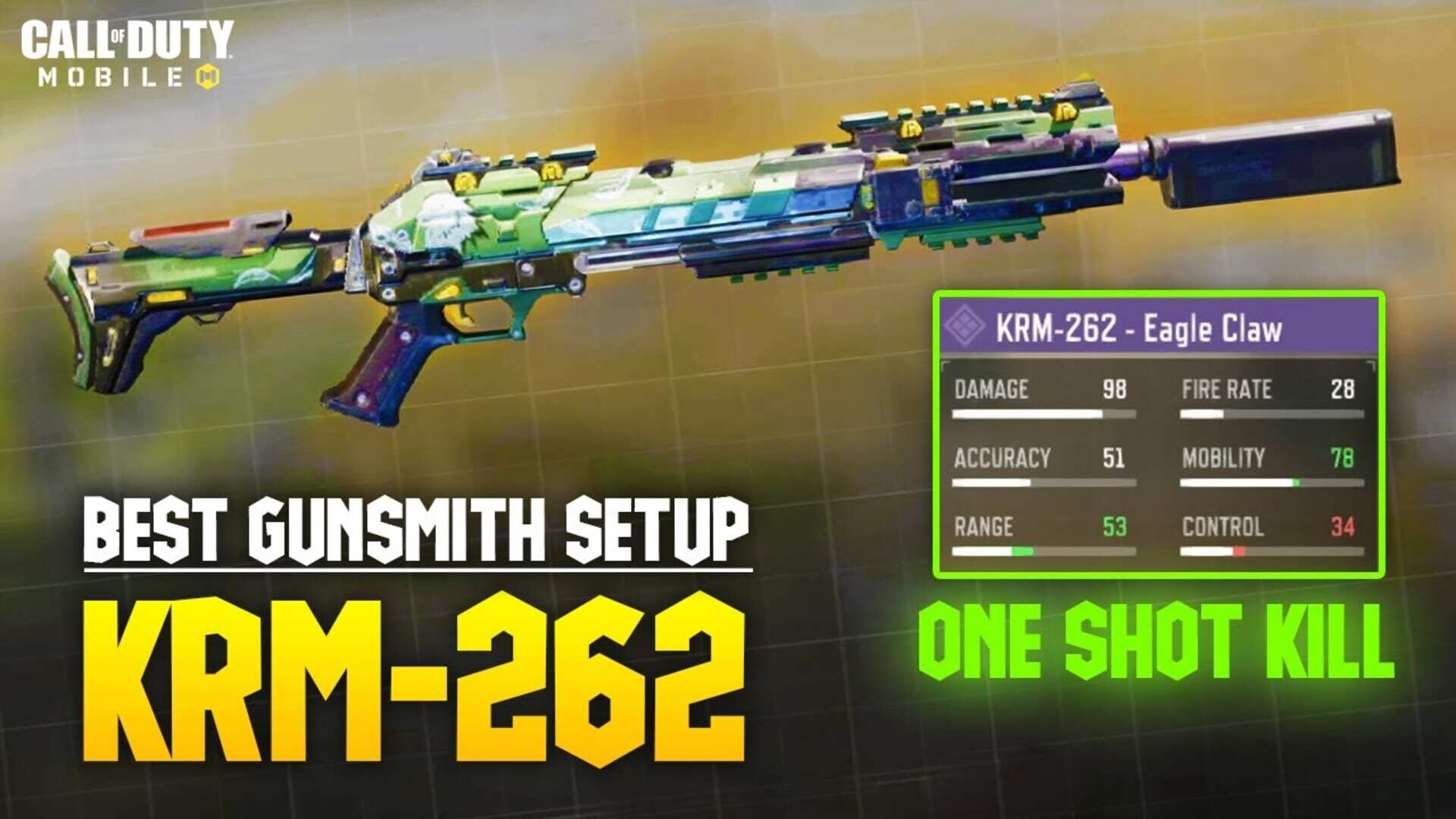 COD Mobile Optimal KRM262 Attachments for Domination and Victory