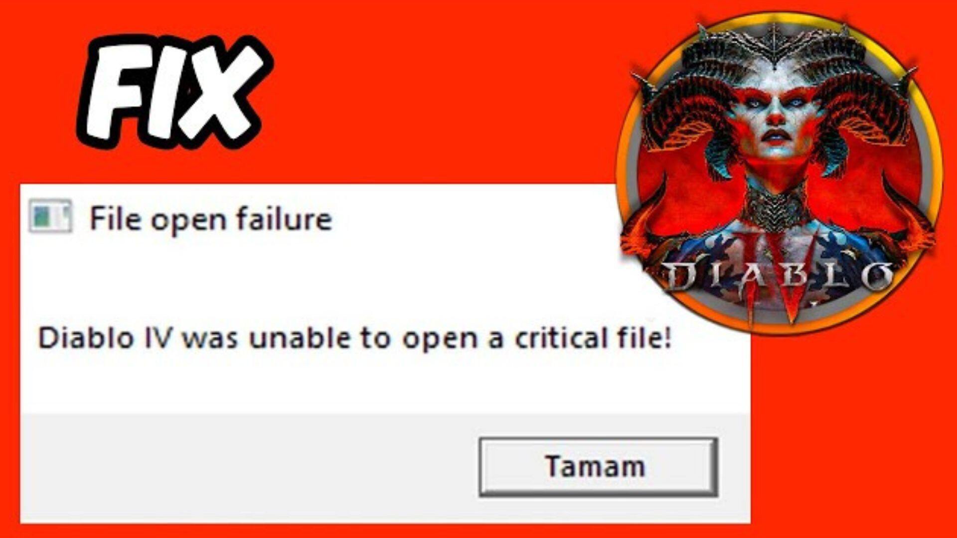 How to Fix "Diablo 4 Was Unable To Open a Critical File" Error? Sportslumo